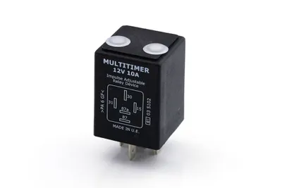 Stillanlegt tímarelay 12v 10A