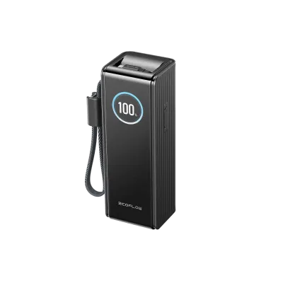 EcoFlow RAPID Power Bank (25,000mAh, 170W, 100W útdraganlegur kapll) - svartur